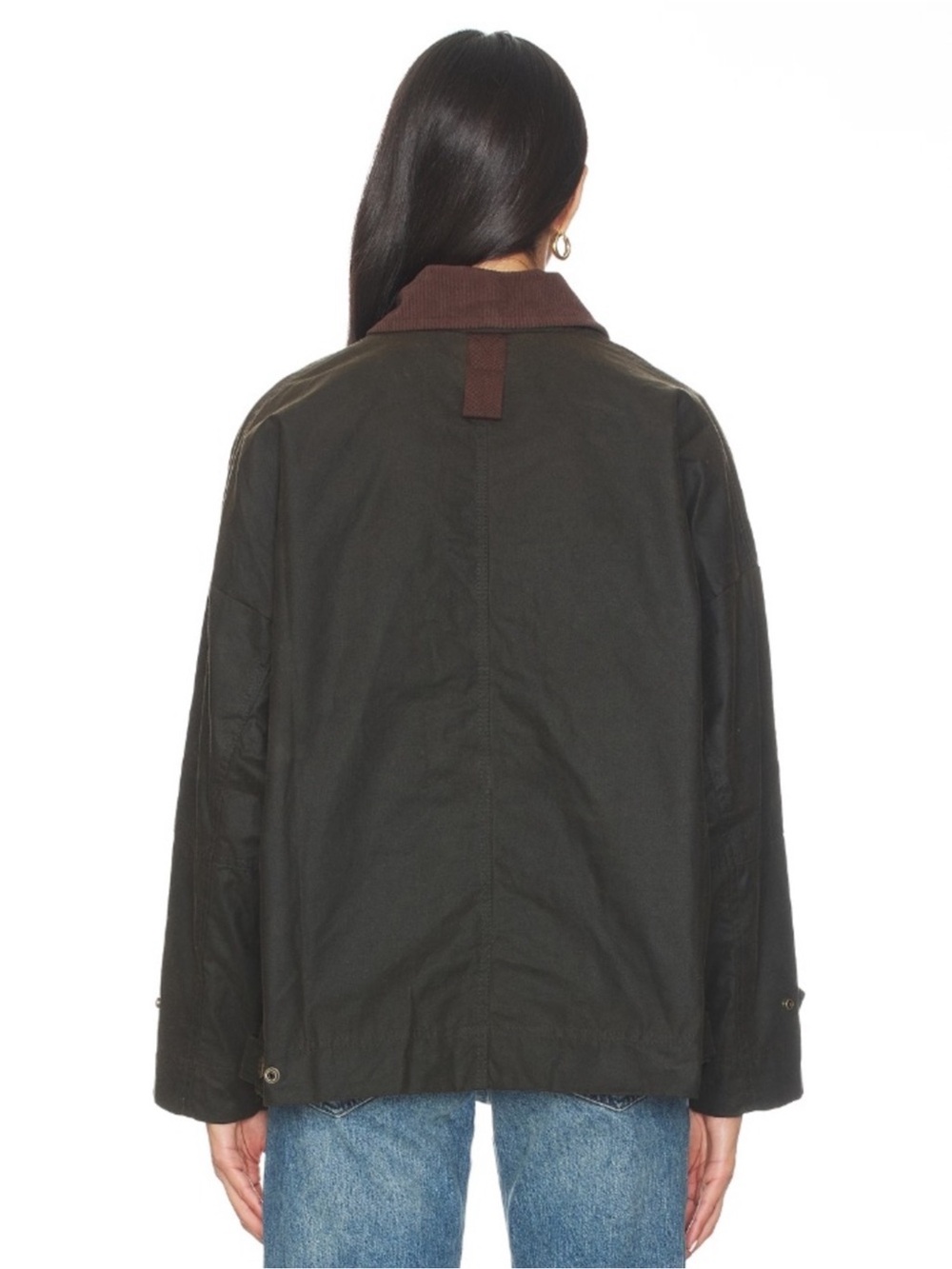 Free People We The Free Cori Waxed Barn Chore Jacket in Olive | NWT - Picture 4 of 15